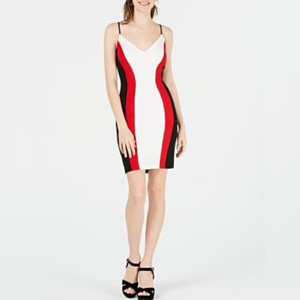 Jump Red, Black, and White Mini Dress